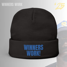 Load image into Gallery viewer, Winners Work Embroidered Knit Beanie
