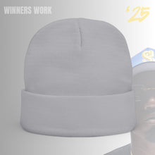 Load image into Gallery viewer, Winners Work Embroidered Knit Beanie
