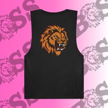 Load image into Gallery viewer, Pink Winners Work Unisex Barnard Tank Top – Motivational Fitness Sleeveless Shirt with Lion Design
