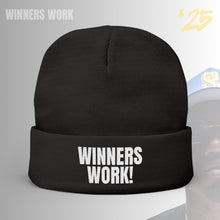 Load image into Gallery viewer, Winners Work Embroidered Knit Beanie
