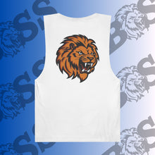 Load image into Gallery viewer, Blue Winners Work Unisex Barnard Tank Top – Motivational Fitness Sleeveless Shirt with Lion Design
