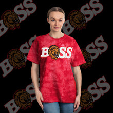 Load image into Gallery viewer, Boss Tie-Dye Tee - Red Crystal Design for Confident Style

