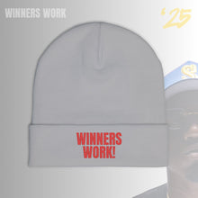 Load image into Gallery viewer, Winners Work Embroidered Knit Beanie
