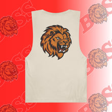 Load image into Gallery viewer, Red Winners Work Unisex Barnard Tank Top – Motivational Fitness Sleeveless Shirt with Lion Design
