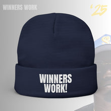 Load image into Gallery viewer, Winners Work Embroidered Knit Beanie
