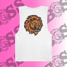 Load image into Gallery viewer, Pink Winners Work Unisex Barnard Tank Top – Motivational Fitness Sleeveless Shirt with Lion Design
