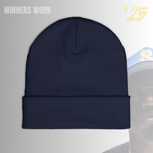Load image into Gallery viewer, Winners Work Embroidered Knit Beanie
