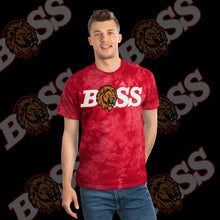 Load image into Gallery viewer, Boss Tie-Dye Tee - Red Crystal Design for Confident Style
