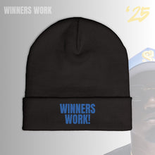 Load image into Gallery viewer, Winners Work Embroidered Knit Beanie
